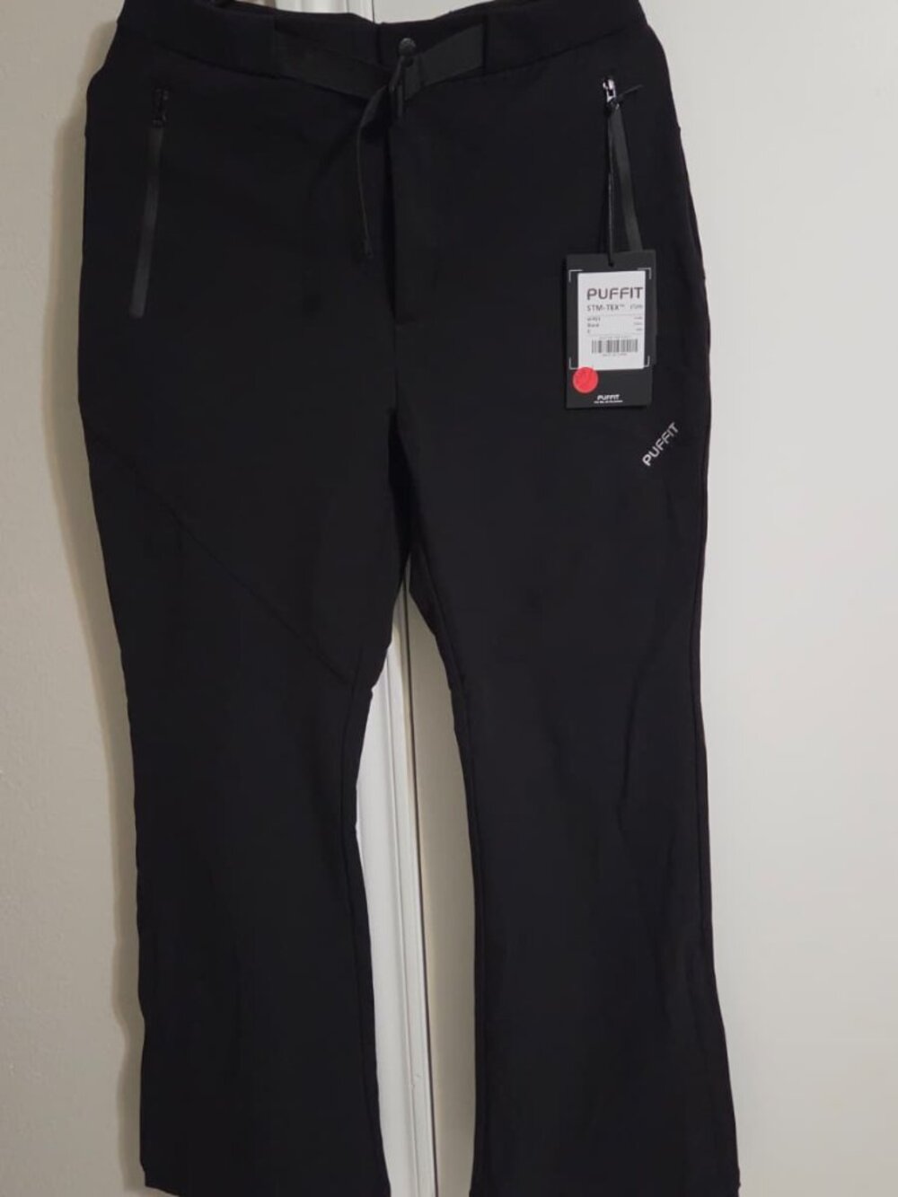 PUFFIT Waterproof Snow & Rain Pants - Black Zip Pockets - New With Tags